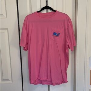 Vineyard Vines Pink Tee with Logo Pocket